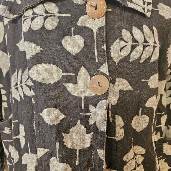 Cupcake International Ginkgo Leaf Jacket Size S Art To Wear Unique Casual - Picture 4 of 13